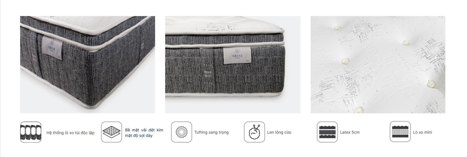 Nệm lò xo King Koil Arise Lux Nệm lò xo King Koil Arise Lux